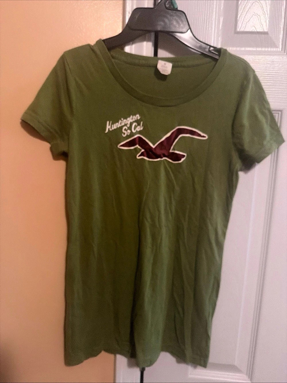 Vintage Hollister Graphic Short Sleeve Tee Green size medium
